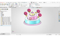 万万没想到！SOLIDWORKS 还能建模这么好看的生日蛋糕