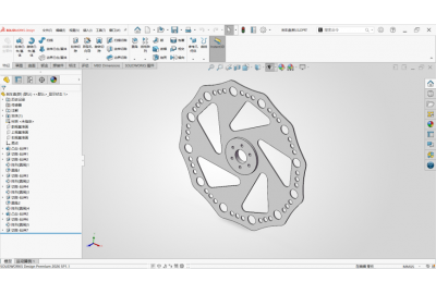 SOLIDWORKS 单车设计实战｜运用 SOLIDWORKS 拉伸切除、圆周阵列与圆角完成零件建模