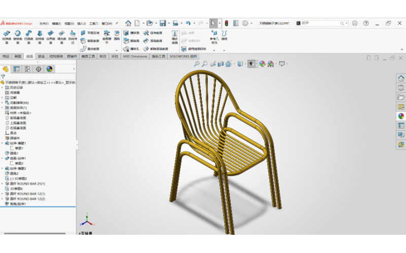 SOLIDWORKS 焊件建模总出错、弯管错位干涉？不锈钢休闲椅分步实操教学，一次性根治管材建模报错